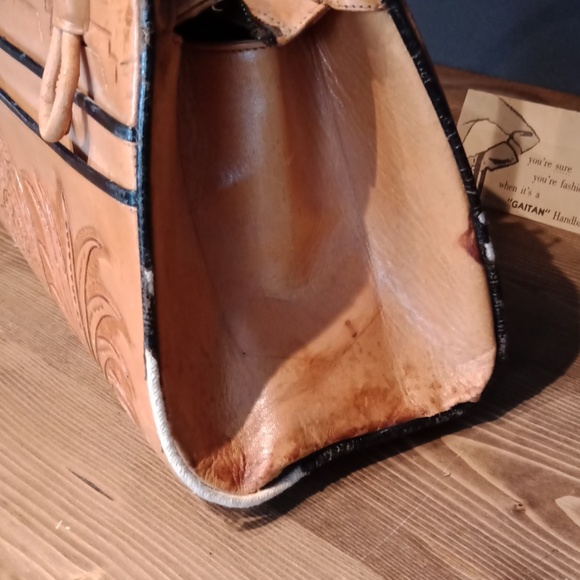 GAITAN leather vintage handbag - Picture 5 of 8